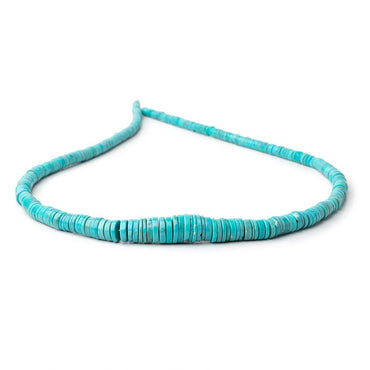 3.5-9.5mm Sleeping Beauty Turquoise Plain Heishi Beads 18 inch 315 pieces (ONLINE ORDER ONLY)