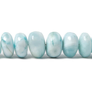 3.5-9.8mm Larimar plain rondelle beads 18 inches 119 pieces AA (ONLINE ORDER ONLY)