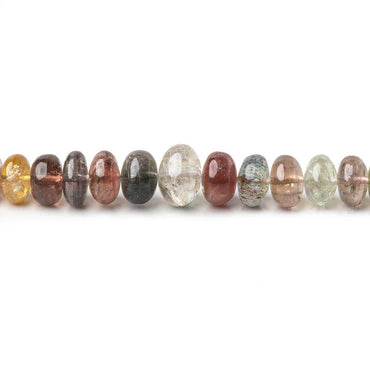 3.5-9mm Multi Color Tourmaline Plain Rondelle Beads 18 inch 142 pieces (ONLINE ORDER ONLY)