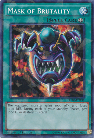 Mask of Brutality [BP03-EN137] Shatterfoil Rare (ONLINE ORDER ONLY)