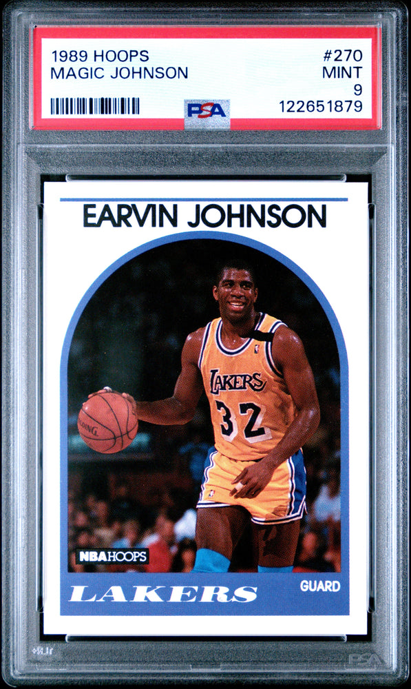 Graded 1989-90 Hoops Earvin Johnson #270 Basketball Card PSA 9 Mint (ONLINE ORDER ONLY)