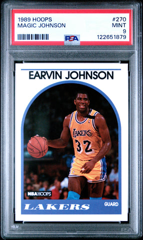 Graded 1989-90 Hoops Earvin Johnson #270 Basketball Card PSA 9 Mint (ONLINE ORDER ONLY)