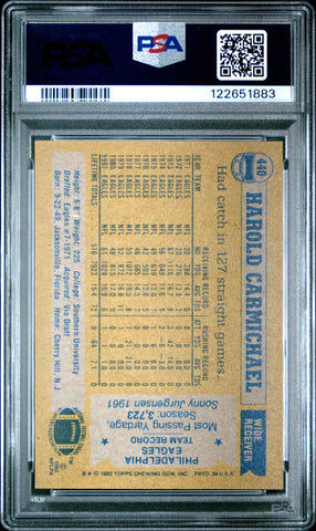Graded 1982 Topps Harold Carmichael #440 Football Card PSA 7 Near Mint (ONLINE ORDER ONLY)
