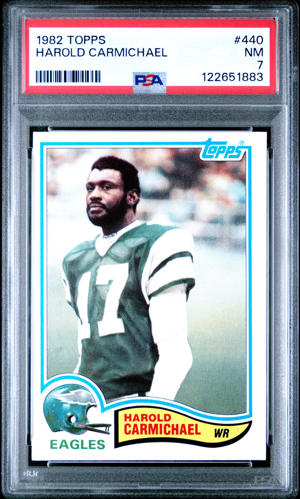 Graded 1982 Topps Harold Carmichael #440 Football Card PSA 7 Near Mint (ONLINE ORDER ONLY)