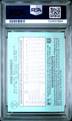 Graded 1986 Donruss The Rookies Jose Canseco #22 Baseball Card PSA 8 Near Mint (ONLINE ORDER ONLY)
