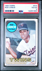 Graded 1969 Topps Rod Carew #510 Baseball Card PSA 4 Very Good (ONLINE ORDER ONLY)