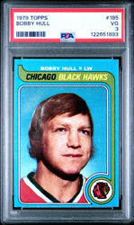 Graded 1979-80 Topps Bobby Hull #185 Hockey Card PSA 3 Very Good (ONLINE ORDER ONLY)