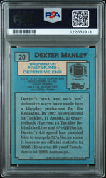 Graded 1988 Topps Dexter Manley #20 Football Card PSA 8 Near Mint (ONLINE ORDER ONLY)