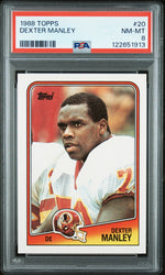 Graded 1988 Topps Dexter Manley #20 Football Card PSA 8 Near Mint (ONLINE ORDER ONLY)
