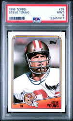 Graded 1988 Topps Steve Young #39 Football Card PSA 9 Mint (ONLINE ORDER ONLY)