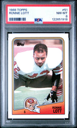 Graded 1988 Topps Ronnie Lott #51 Football Card PSA 8 Near Mint (ONLINE ORDER ONLY)