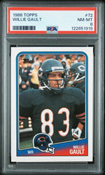 Graded 1988 Topps Willie Gault #72 Football Card PSA 8 Near Mint (ONLINE ORDER ONLY)