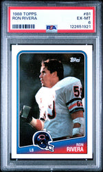 Graded 1988 Topps Ron Rivera #81 Rookie RC Football Card PSA 6 Excellent (ONLINE ORDER ONLY)