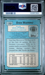 Graded 1988 Topps Dan Marino #190 Football Card PSA 8 Near Mint (ONLINE ORDER ONLY)