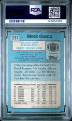 Graded 1988 Topps Mike Quick #237 Football Card PSA 8 Near Mint (ONLINE ORDER ONLY)