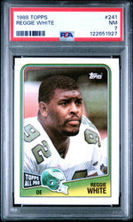 Graded 1988 Topps Reggie White #241 Football Card PSA 7 Near Mint (ONLINE ORDER ONLY)