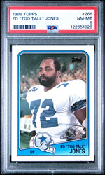 Graded 1988 Topps Ed "Too Tall" Jones #266 Football Card PSA 8 Near Mint (ONLINE ORDER ONLY)
