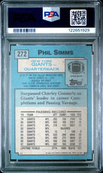 Graded 1988 Topps Phil Simms #272 Football Card PSA 7 Near Mint (ONLINE ORDER ONLY)