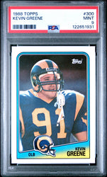 Graded 1988 Topps Kevin Greene #300 Rookie RC Football Card PSA 9 Mint (ONLINE ORDER ONLY)