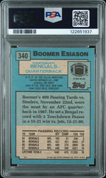 Graded 1988 Topps Boomer Esiason #340 Football Card PSA 8 Near Mint (ONLINE ORDER ONLY)