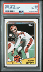 Graded 1988 Topps Boomer Esiason #340 Football Card PSA 8 Near Mint (ONLINE ORDER ONLY)