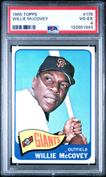 Graded 1965 Topps Willie McCovey #176 Baseball Card PSA 4 Very Good (ONLINE ORDER ONLY)