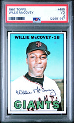 Graded 1967 Topps Willie McCovey #480 Baseball Card PSA 3 Very Good (ONLINE ORDER ONLY)