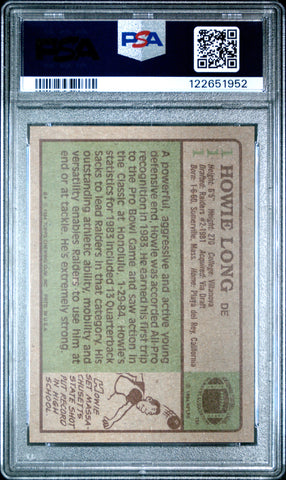 Graded 1984 Topps Howie Long #111 Rookie RC Football Card PSA 6 Excellent (ONLINE ORDER ONLY)