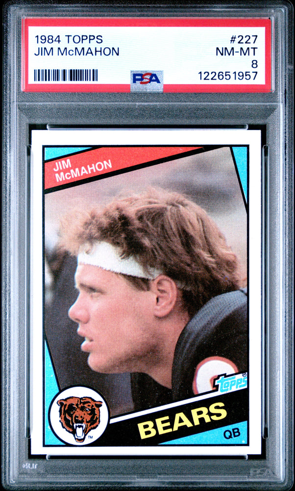 Graded 1984 Topps Jim McMahon #227 Football Card PSA 8 Near Mint (ONLINE ORDER ONLY)