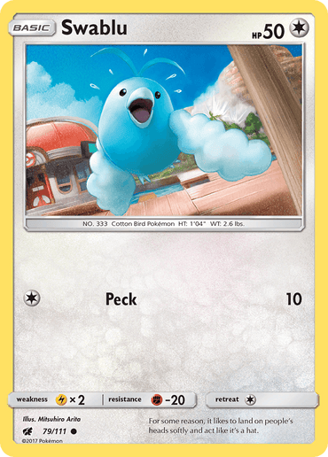 Swablu (79/111) [Sun & Moon: Crimson Invasion] (Online Only)