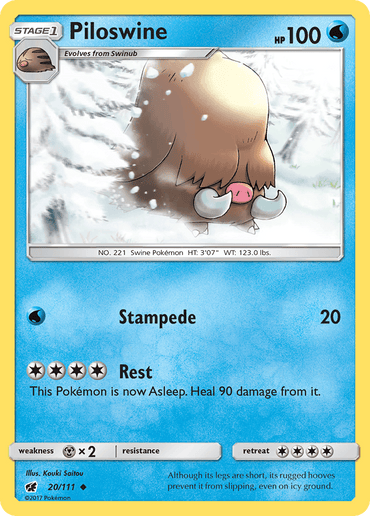 Piloswine (20/111) [Sun & Moon: Crimson Invasion] (Online Only)