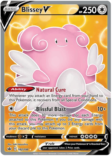 Blissey V (182/198) [Sword & Shield: Chilling Reign] (Online Only)