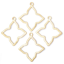 35mm Brushed 4 Point Star Charm Set of 4 pieces (ONLINE ORDER ONLY)