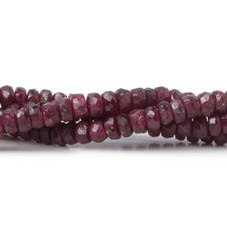 3mm Ruby Faceted Rondelle 15 inch 180 beads (ONLINE ORDER ONLY)
