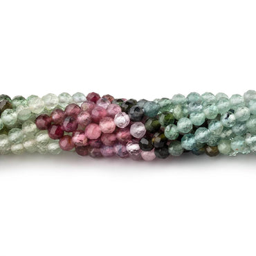3.5mm Afghani Tourmaline Micro Faceted Round Beads 12.5 inch 100 pieces (ONLINE ORDER ONLY)