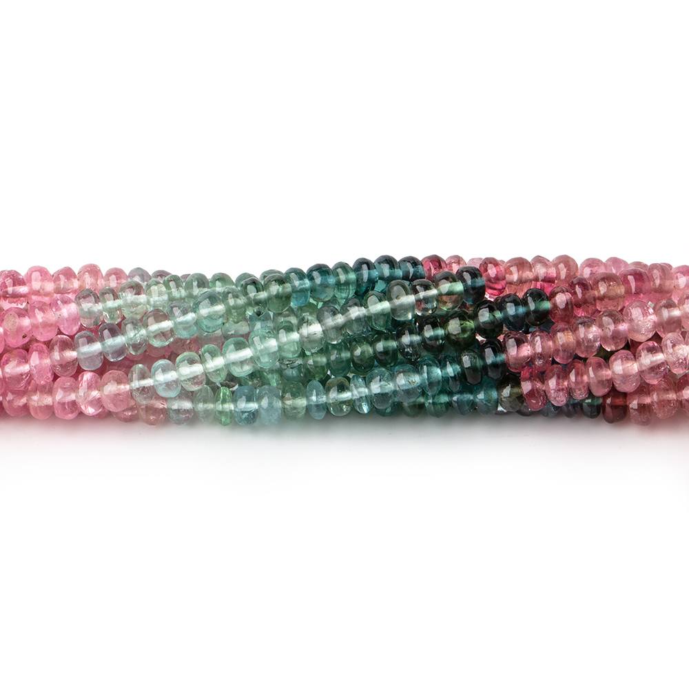 3.5mm Afghani Tourmaline Plain Rondelle Beads 14 inch 166 pieces AA (ONLINE ORDER ONLY)