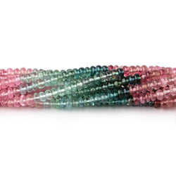 3.5mm Afghani Tourmaline Plain Rondelle Beads 14 inch 166 pieces AA (ONLINE ORDER ONLY)