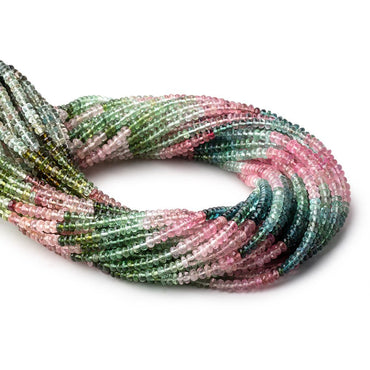 3.5mm Afghani Tourmaline Plain Rondelle Beads 14 inch 166 pieces AA (ONLINE ORDER ONLY)