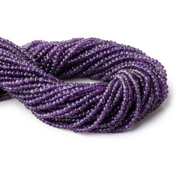 3.5mm Amethyst faceted rondelle beads 13 inch 130 pieces (ONLINE ORDER ONLY)