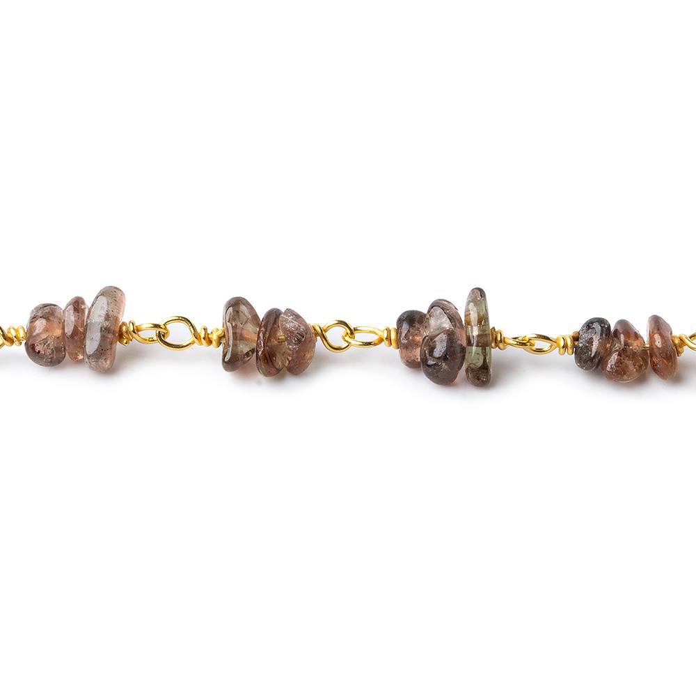 3.5mm Andalusite plain nugget Trio Vermeil Chain by the foot 81 beads per (ONLINE ORDER ONLY)