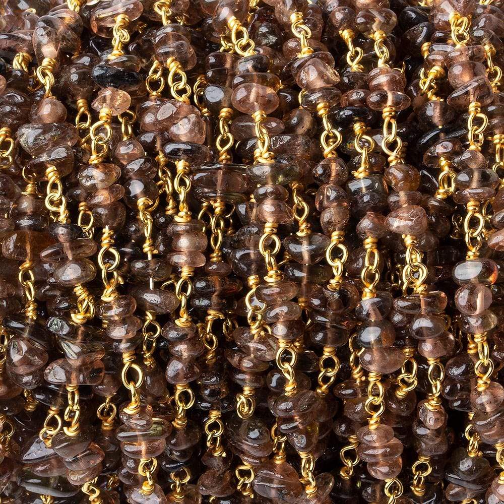 3.5mm Andalusite plain nugget Trio Vermeil Chain by the foot 81 beads per (ONLINE ORDER ONLY)