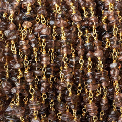 3.5mm Andalusite plain nugget Trio Vermeil Chain by the foot 81 beads per (ONLINE ORDER ONLY)