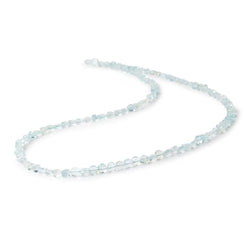 3.5mm Aquamarine Plain Coin Beads 16 inch 114 pieces (ONLINE ORDER ONLY)