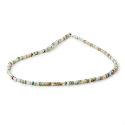 3.5mm Blue Peruvian Opal Micro Faceted Rondelle Beads 15.75 inch 168 pieces AA (ONLINE ORDER ONLY)