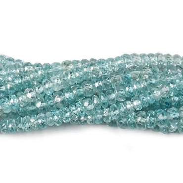 3.5mm Blue Zircon faceted rondelle beads 16 inch 195 pieces  AA (ONLINE ORDER ONLY)