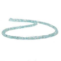 3.5mm Blue Zircon faceted rondelle beads 16 inch 195 pieces  AA (ONLINE ORDER ONLY)