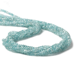 3.5mm Blue Zircon faceted rondelle beads 16 inch 195 pieces  AA (ONLINE ORDER ONLY)