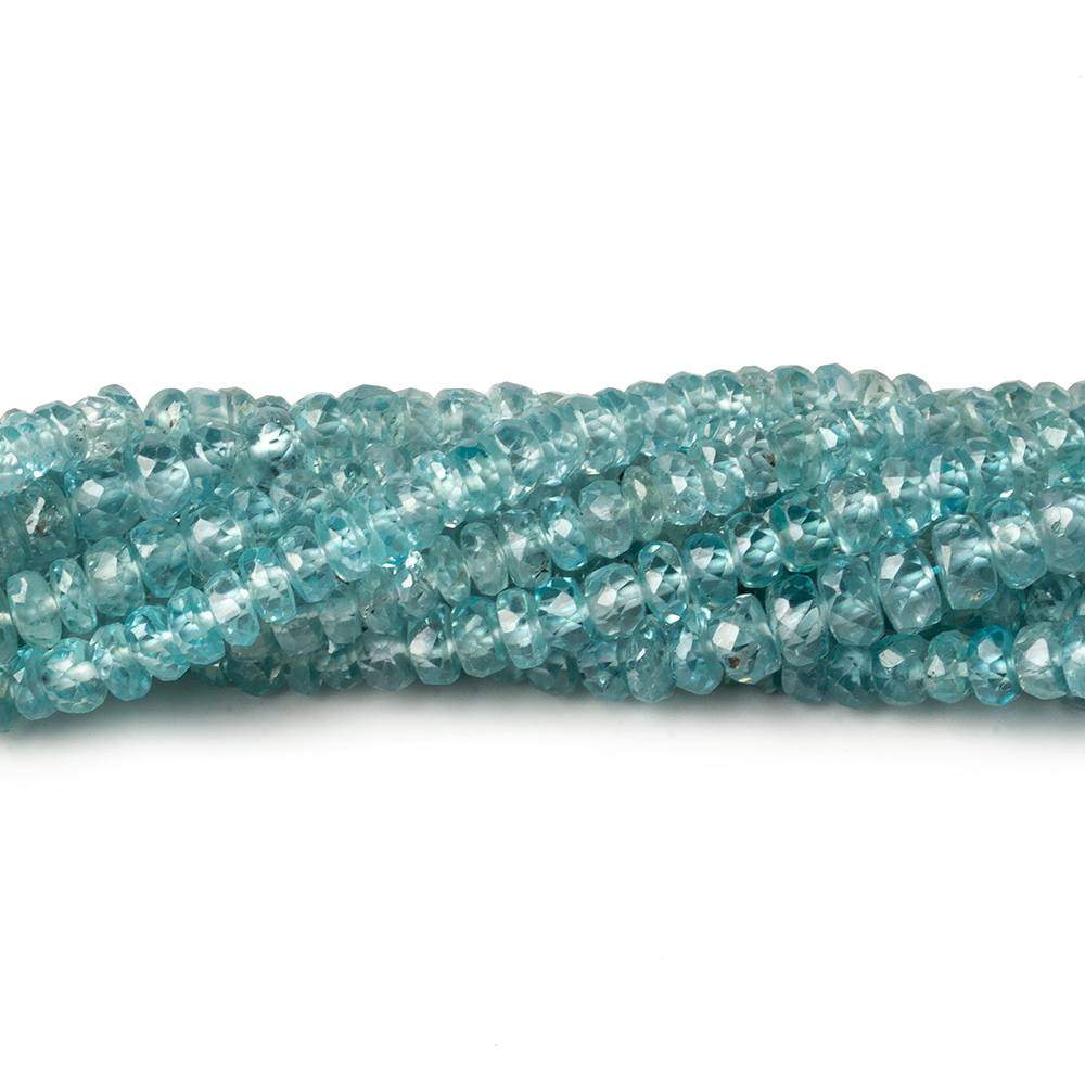 3mm Blue Zircon faceted rondelle beads 16 inch 220 pieces A (ONLINE ORDER ONLY)