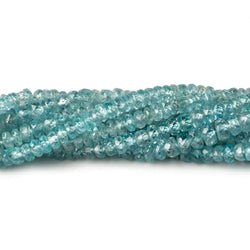 3mm Blue Zircon faceted rondelle beads 16 inch 220 pieces A (ONLINE ORDER ONLY)