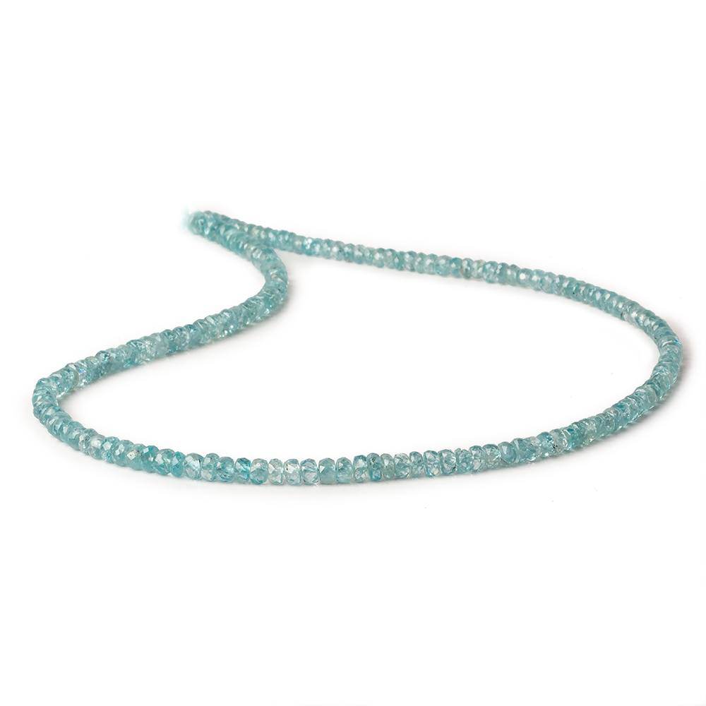 3mm Blue Zircon faceted rondelle beads 16 inch 220 pieces A (ONLINE ORDER ONLY)